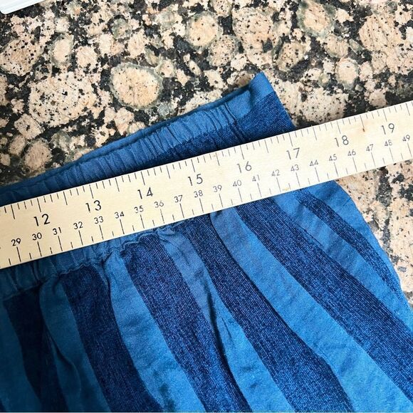 The Odells Blue Cropped Striped Pants Pull On Pockets Size L - Picture 4 of 6